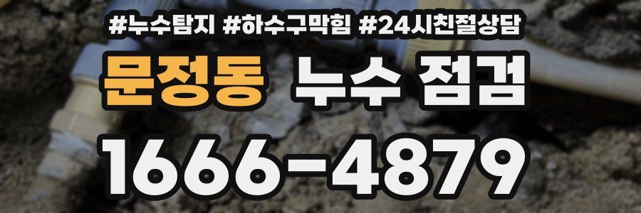 문정동 누수 점검