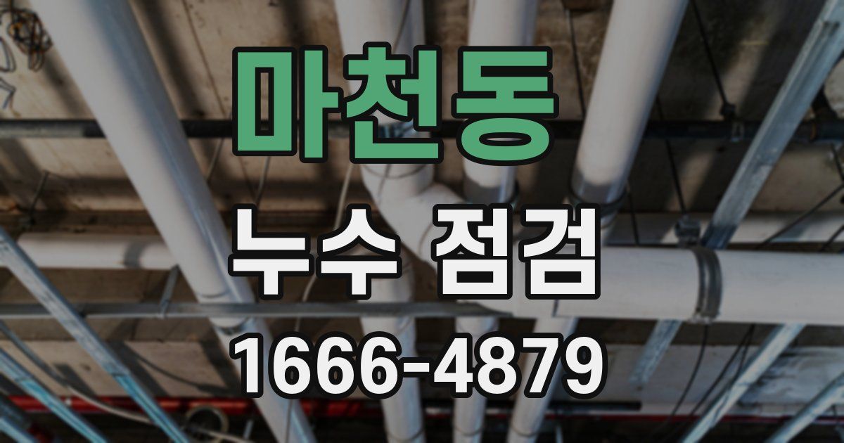마천동 누수 점검