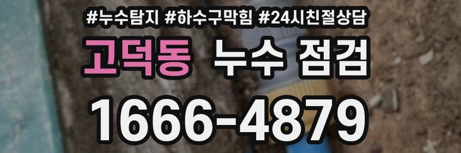 고덕동 누수 점검