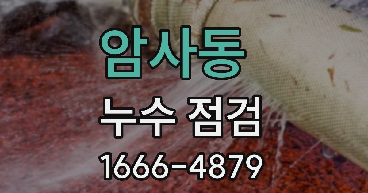 암사동 누수 점검