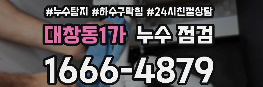 대창동1가 누수 점검