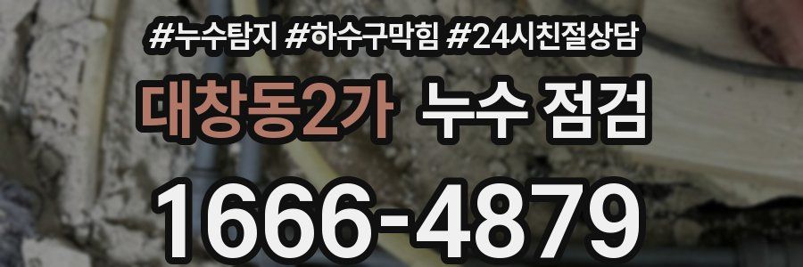 대창동2가 누수 점검