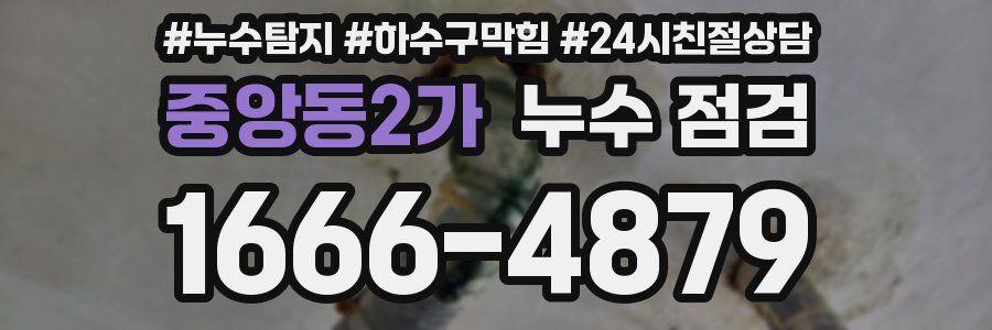 중앙동2가 누수 점검