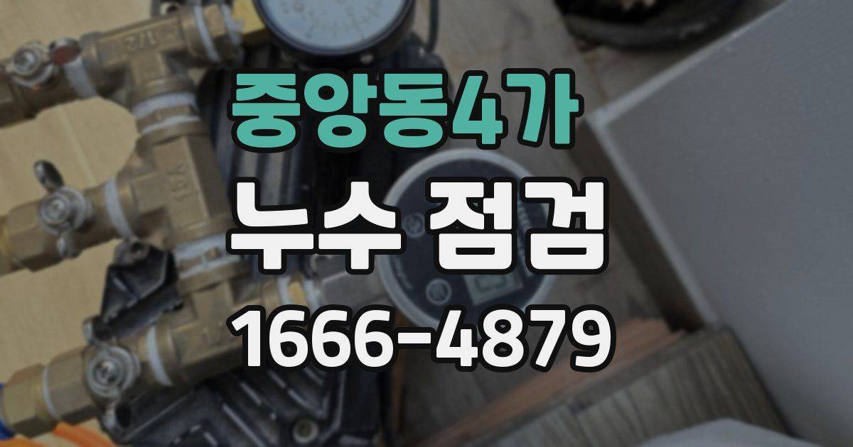중앙동4가 누수 점검