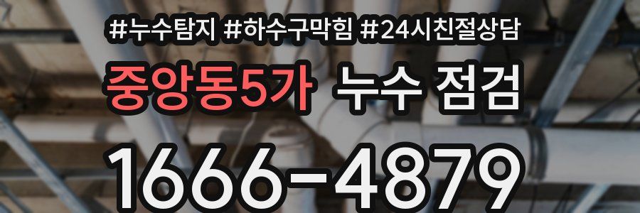중앙동5가 누수 점검