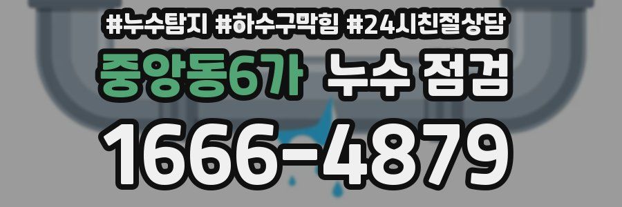 중앙동6가 누수 점검