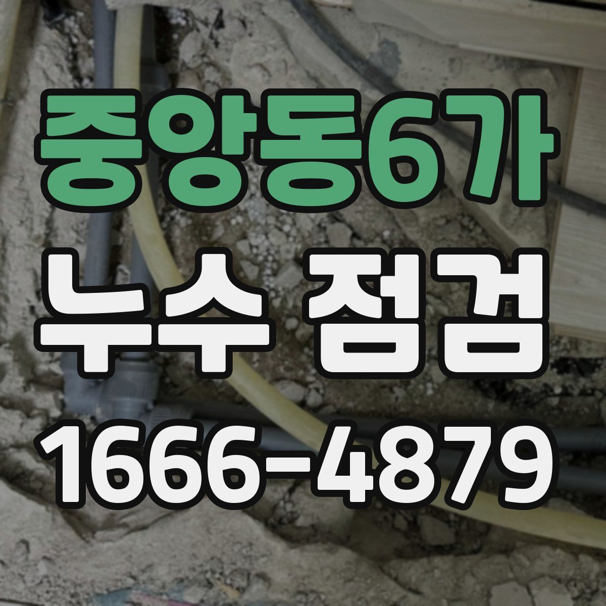 중앙동6가 누수 점검