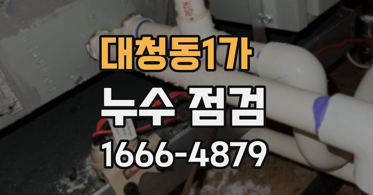 대청동1가 누수 점검