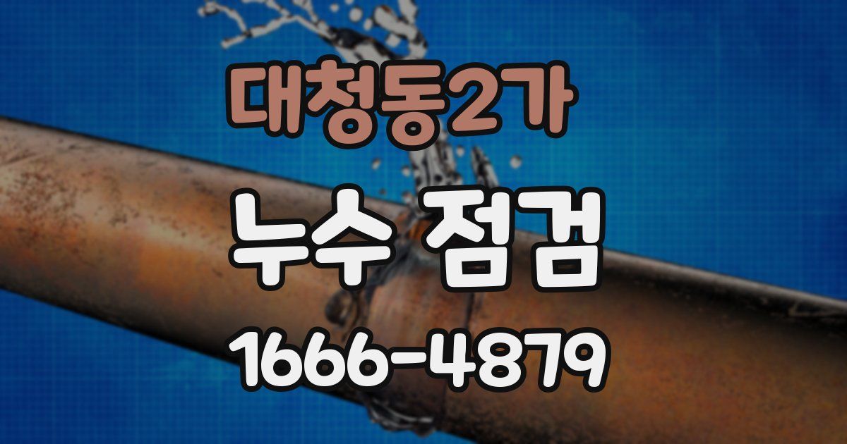 대청동2가 누수 점검