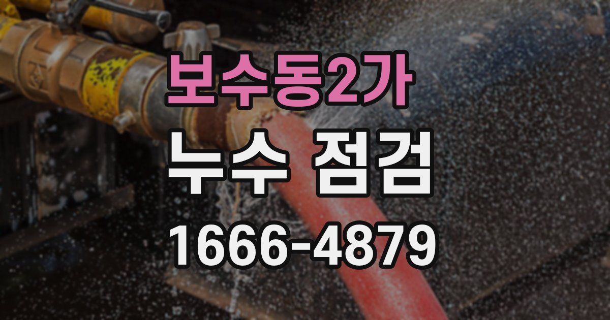 보수동2가 누수 점검