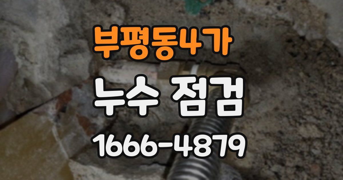 부평동4가 누수 점검