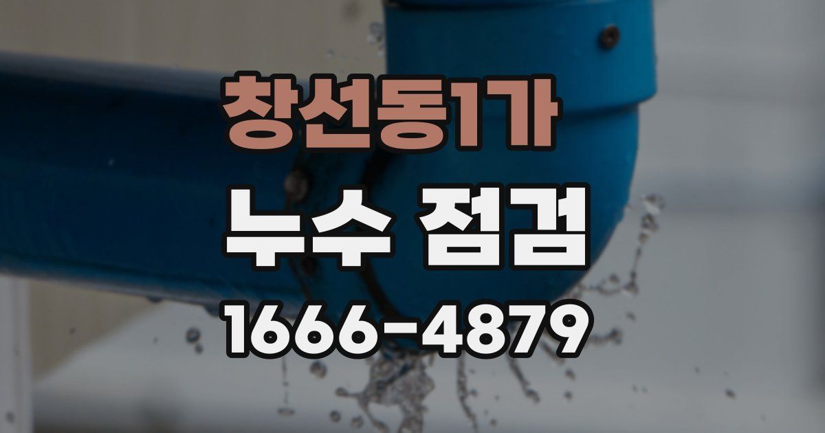 창선동1가 누수 점검