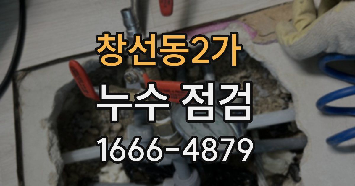 창선동2가 누수 점검