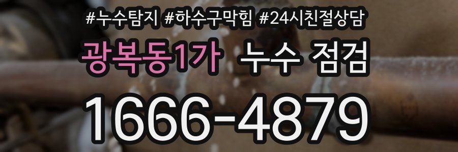 광복동1가 누수 점검
