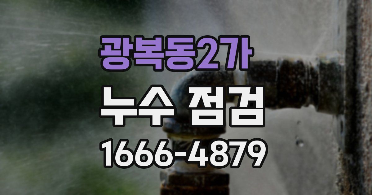 광복동2가 누수 점검