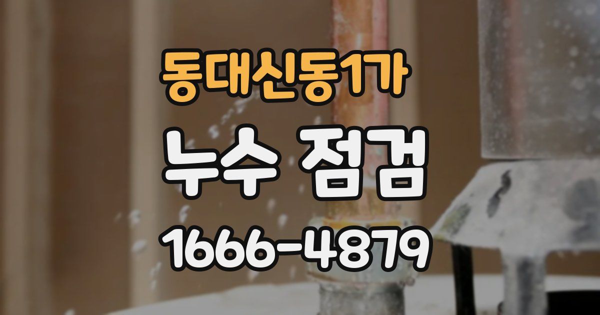 동대신동1가 누수 점검
