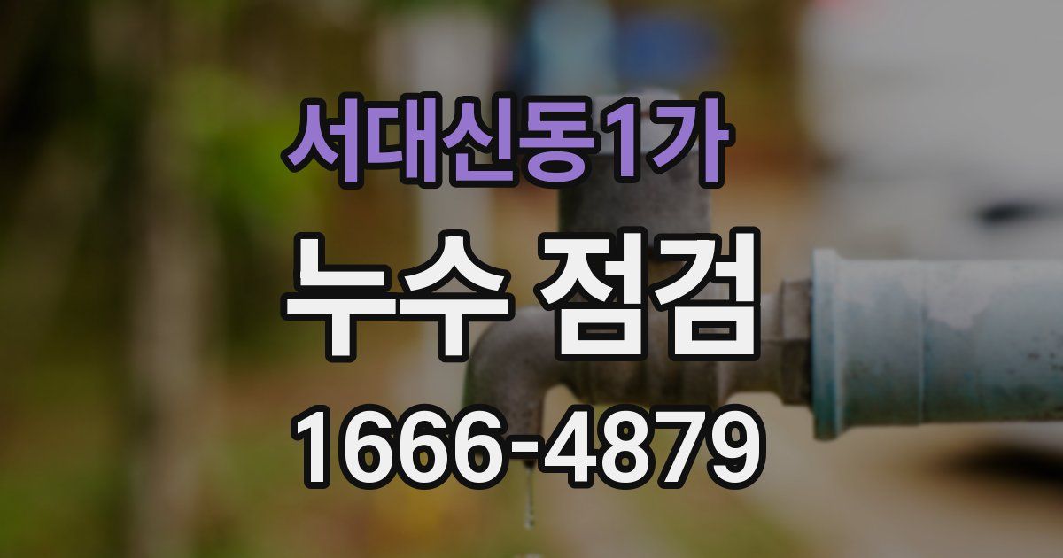서대신동1가 누수 점검