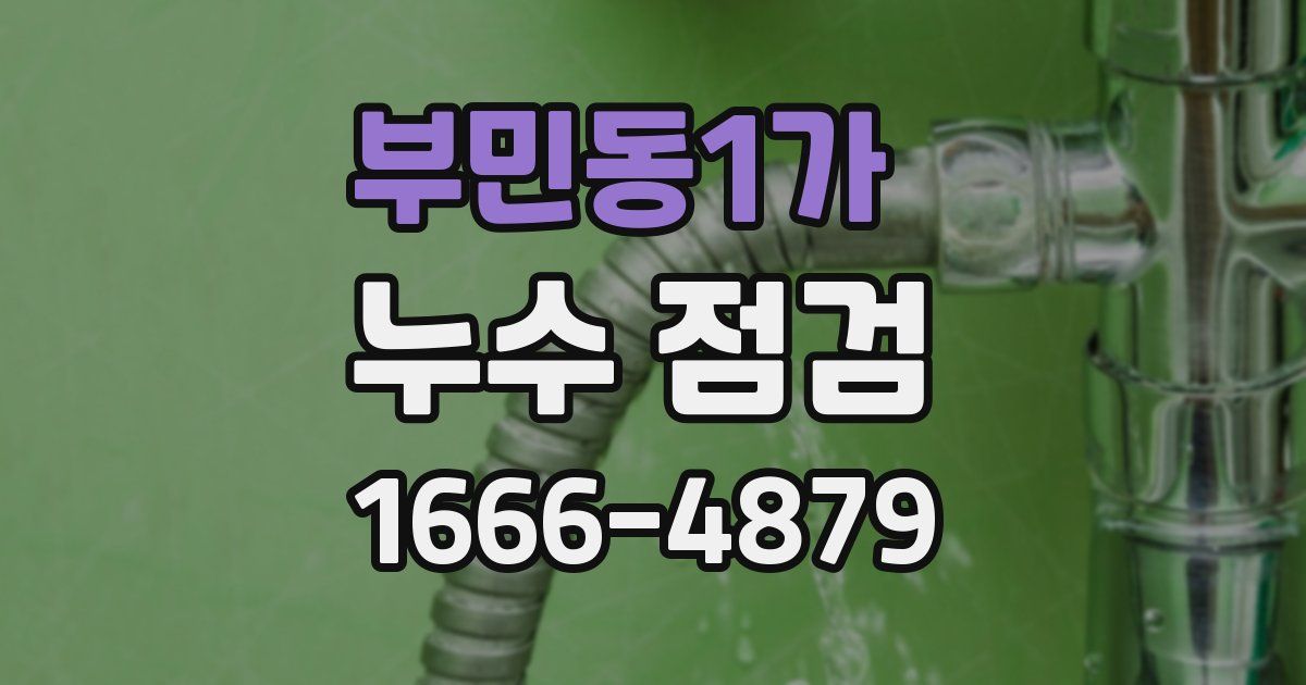 부민동1가 누수 점검