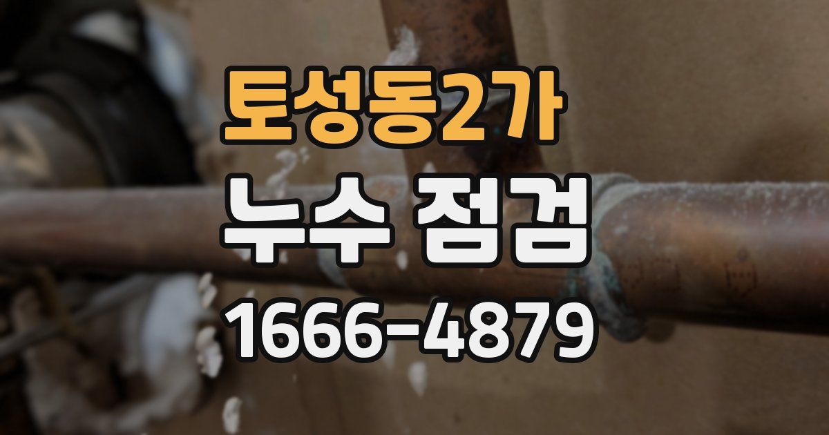 토성동2가 누수 점검