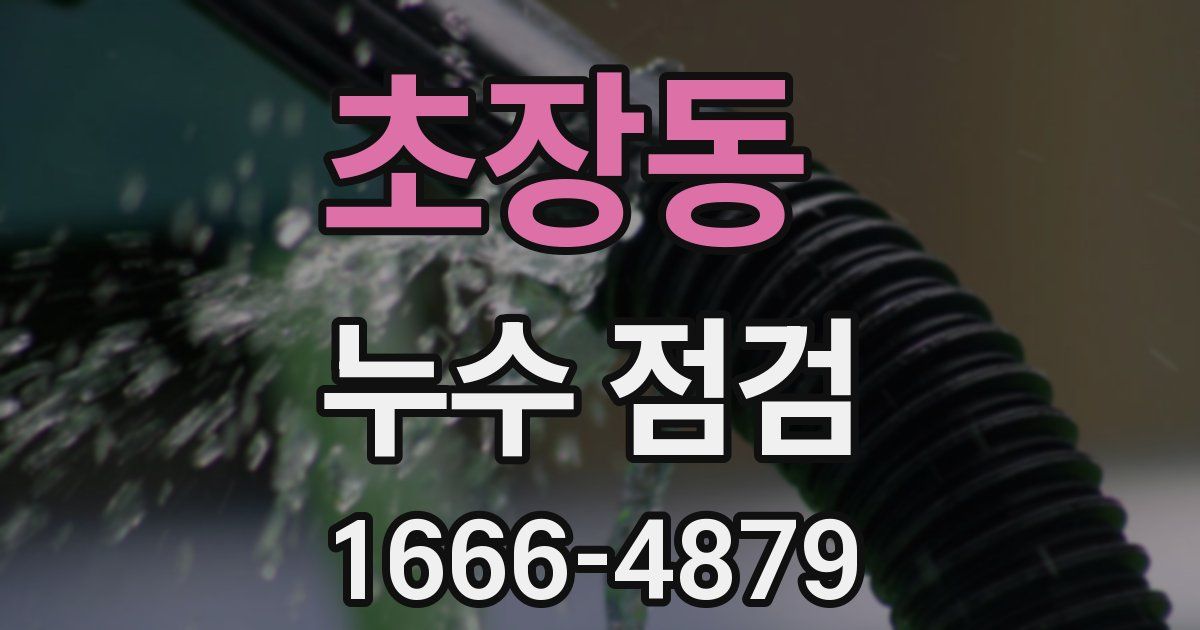 초장동 누수 점검