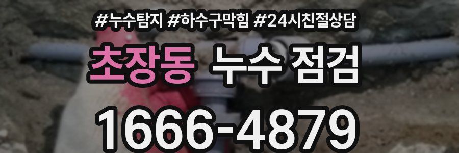 초장동 누수 점검