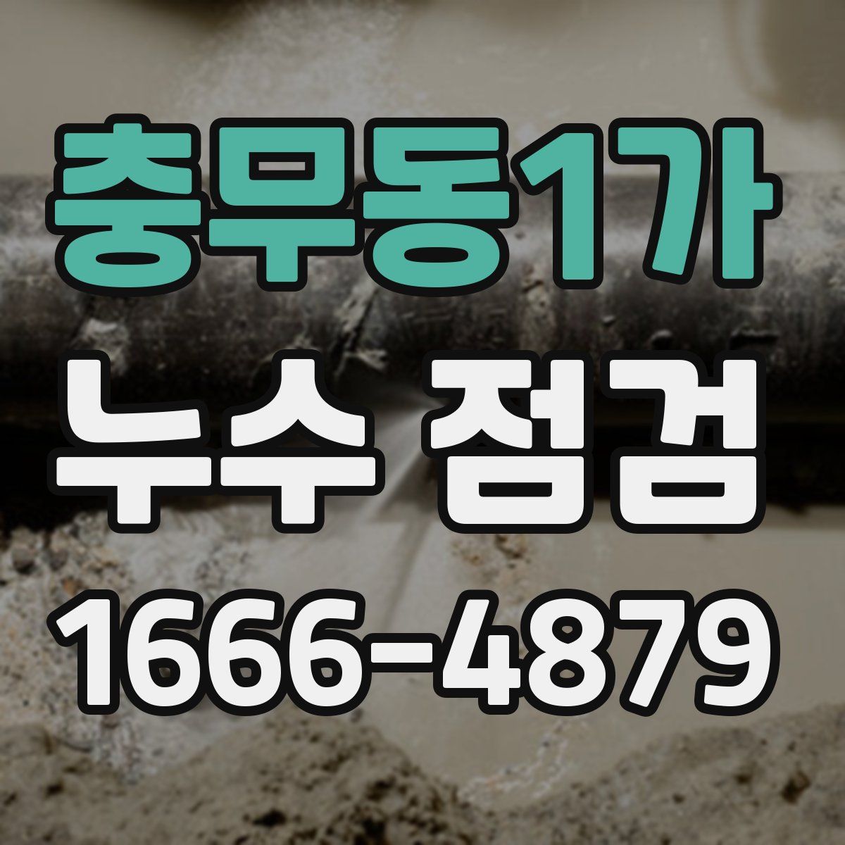 충무동1가 누수 점검