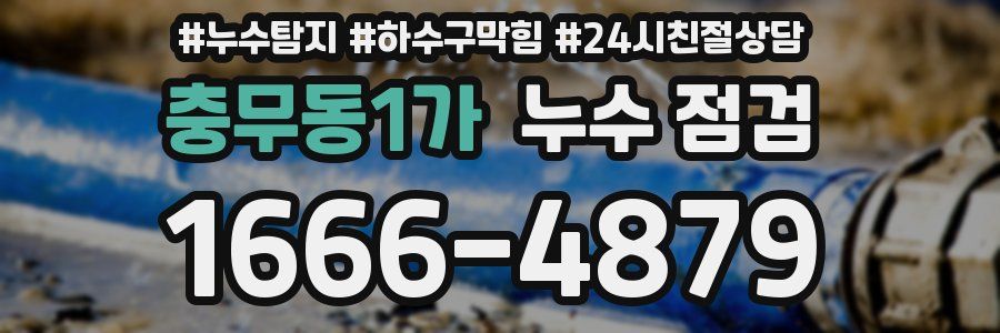 충무동1가 누수 점검