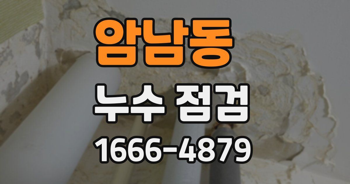 암남동 누수 점검