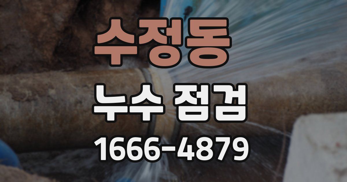 수정동 누수 점검