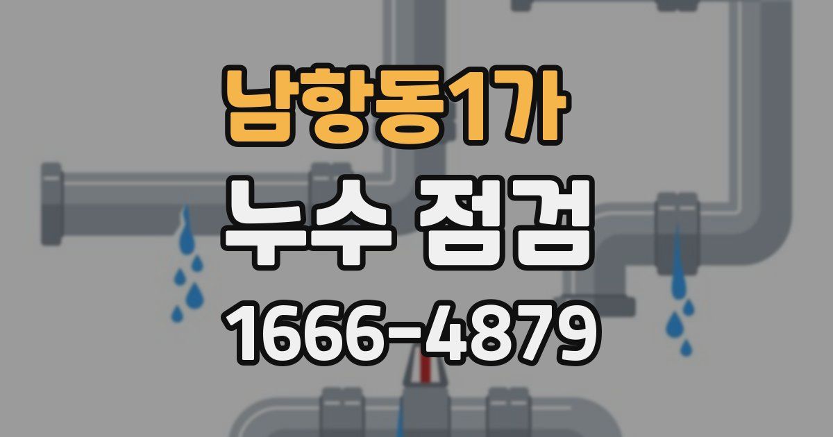 남항동1가 누수 점검
