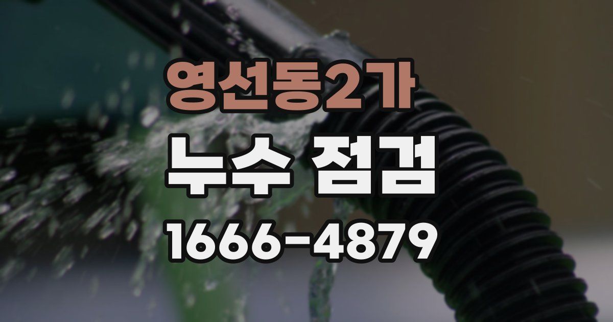 영선동2가 누수 점검