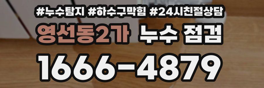 영선동2가 누수 점검