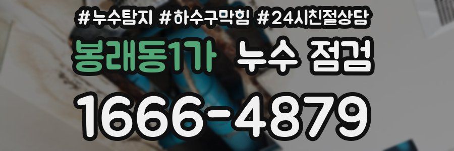 봉래동1가 누수 점검