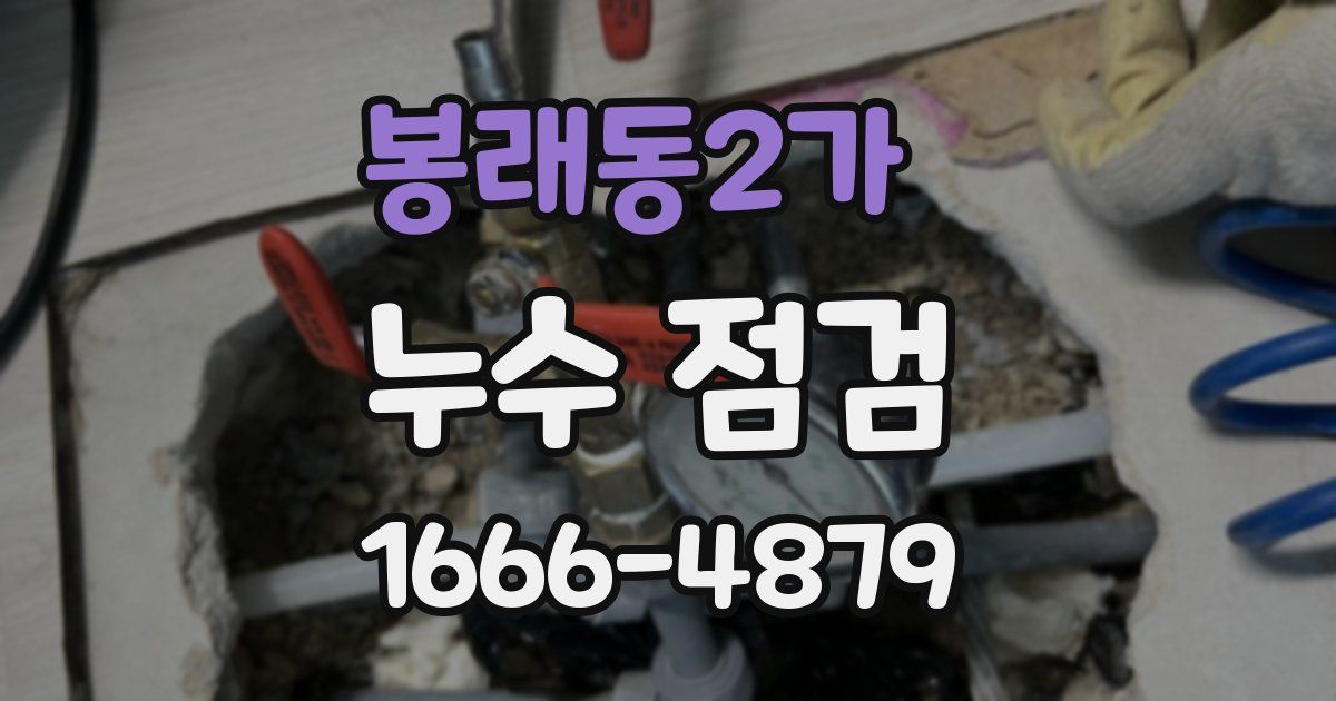봉래동2가 누수 점검