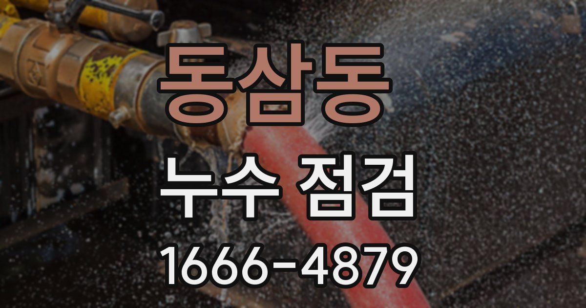 동삼동 누수 점검