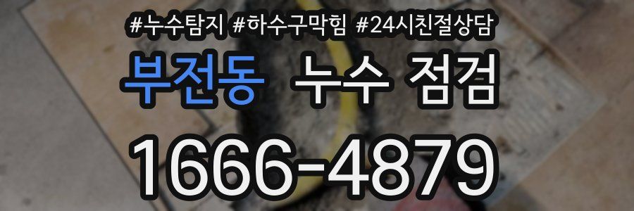 부전동 누수 점검