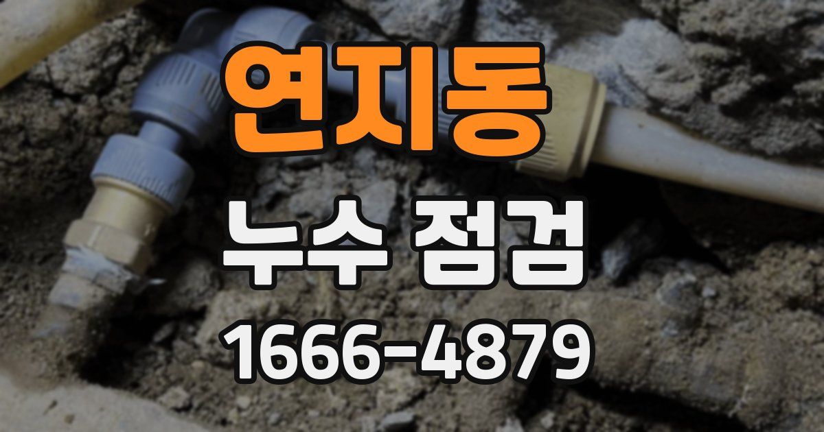 연지동 누수 점검