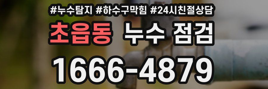 초읍동 누수 점검