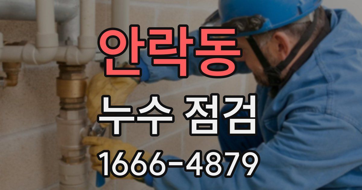 안락동 누수 점검
