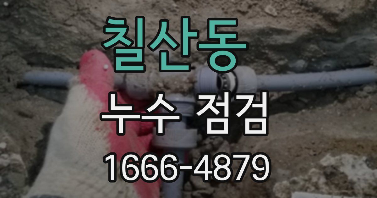 칠산동 누수 점검