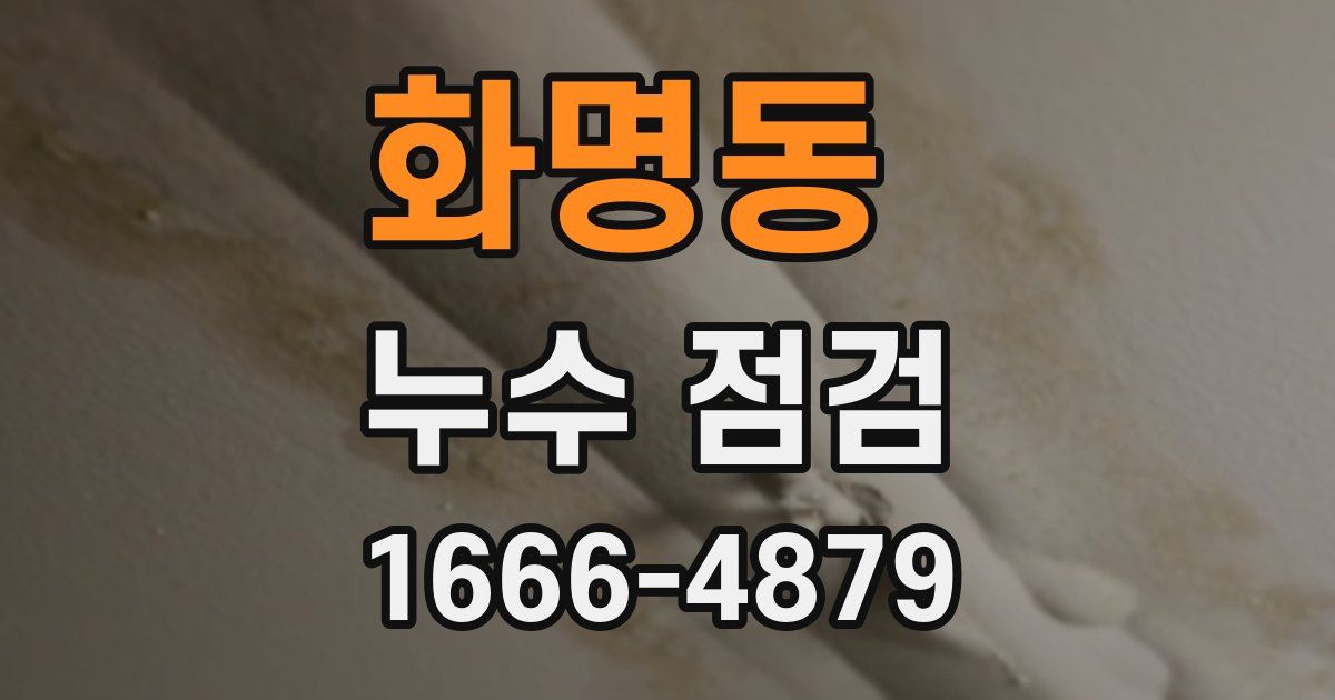 화명동 누수 점검