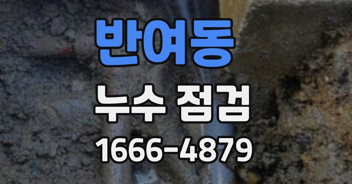 반여동 누수 점검