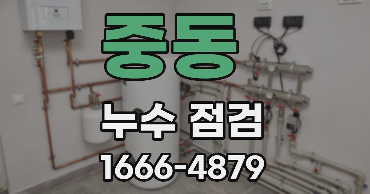 중동 누수 점검