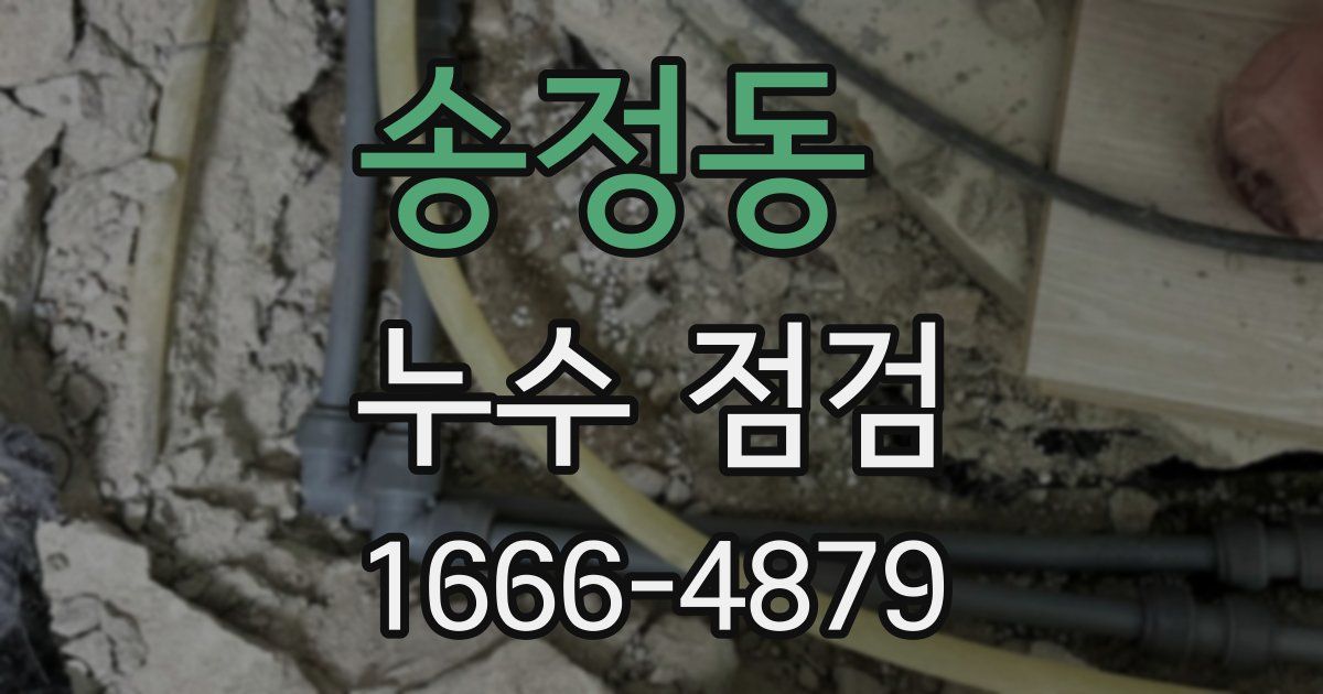 송정동 누수 점검