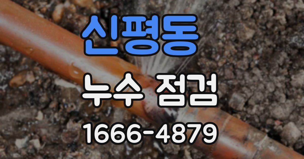 신평동 누수 점검