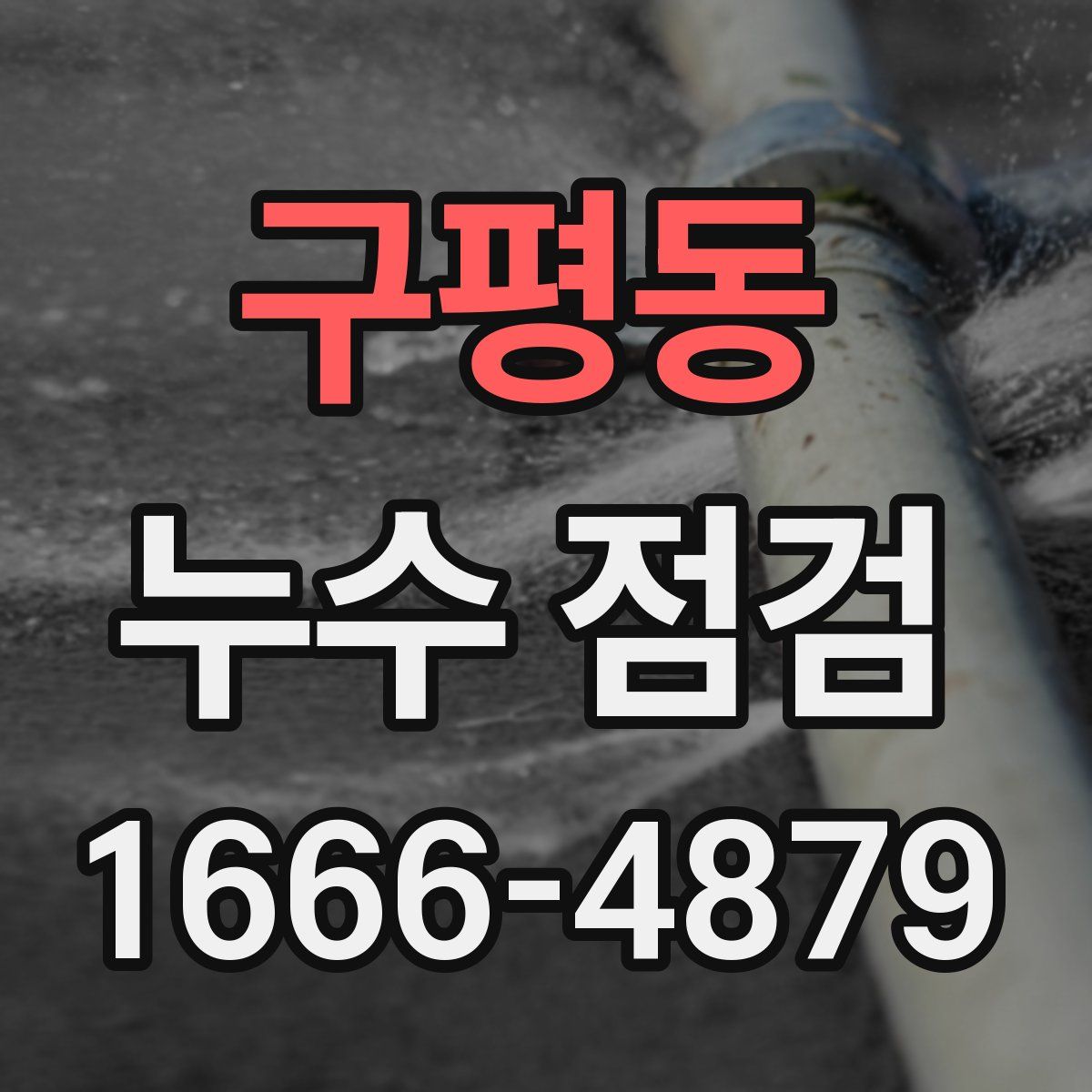 구평동 누수 점검