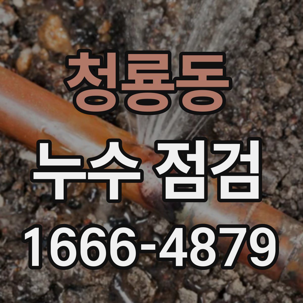 청룡동 누수 점검