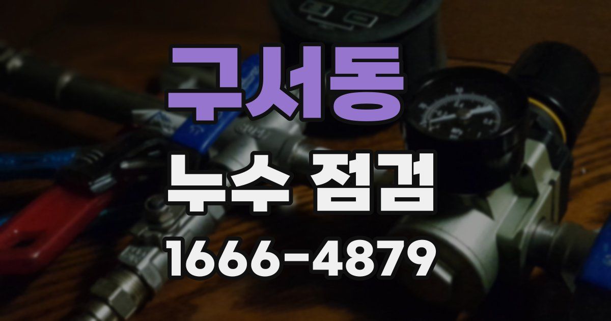 구서동 누수 점검