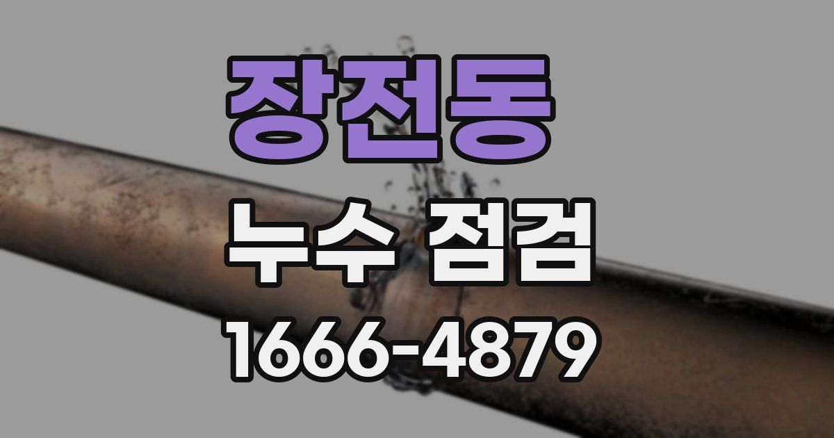 장전동 누수 점검