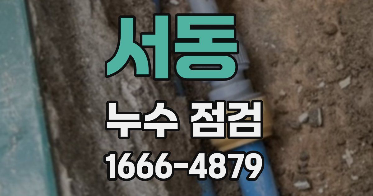 서동 누수 점검